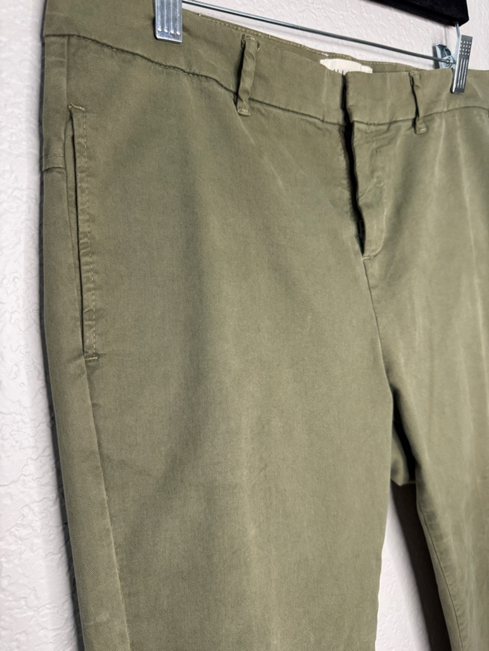 Nili Lotan Tel Aviv Chino Pants Straight Leg Size 8 Green Ankle - Picture 4 of 6
